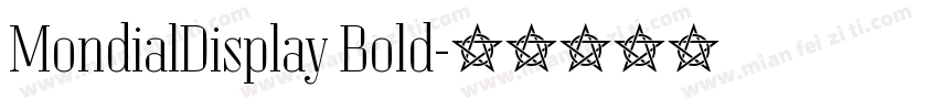 MondialDisplay Bold字体转换